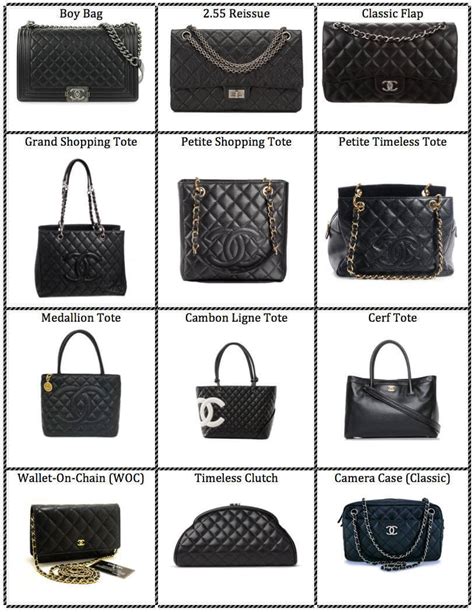 chanel bag style names|different styles of chanel bags.